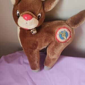 Vintage Rudolph The Red Nosed Reindeer Plush Applause Small Size